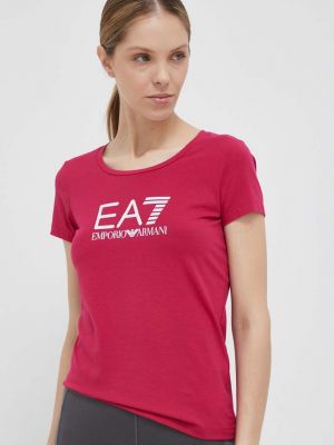 Тениска Ea7 Emporio Armani розово