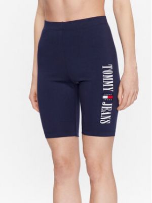 Shorts de sport skinny Tommy Jeans bleu