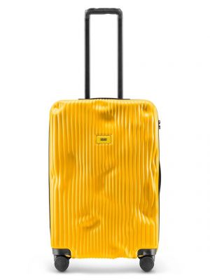 Żółta walizka w paski Crash Baggage
