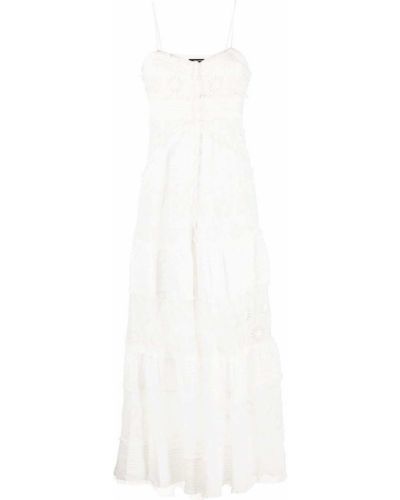 V-hals brodert dress Isabel Marant hvit