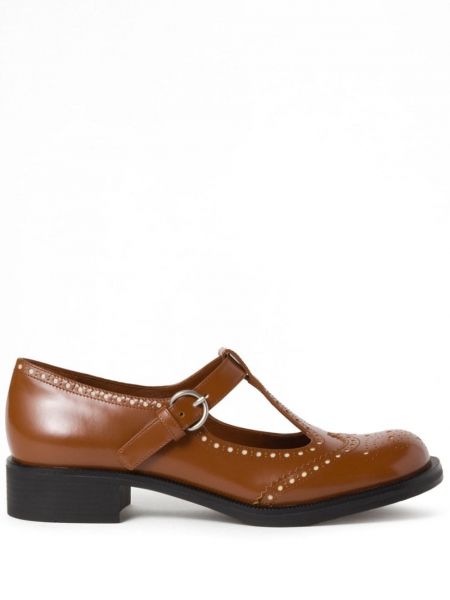 Læder brogues Miu Miu brun