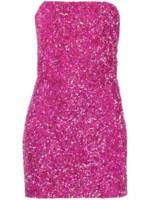 Κοκτέιλ φόρεμα με παγιέτες Retrofete ροζ