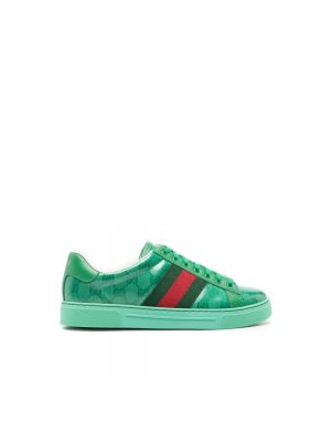 Sneakersy z kryształkami Gucci zielone