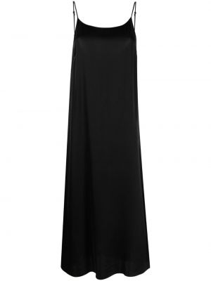 Svilena midi obleka Uma Wang črna