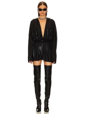 Oversize minikleid mit kapuze ausgestellt Norma Kamali schwarz