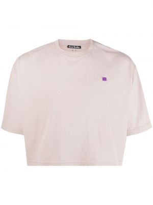 Βαμβακερή μπλούζα Acne Studios ροζ