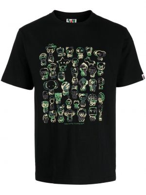 T-shirt di cotone A Bathing Ape® nero