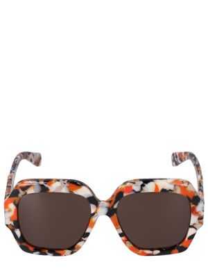 Oversize слънчеви очила Chloé оранжево