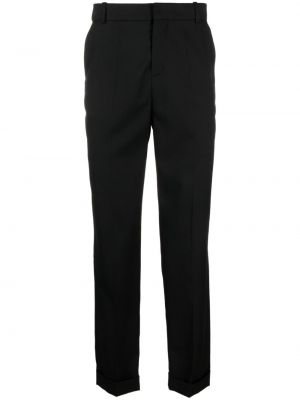 Pantalon en laine plissé Balmain noir