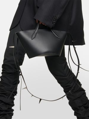 Bolsa de hombro de cuero Acne Studios negro