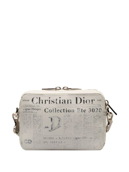 Mustriline õlakott Christian Dior Pre-owned valge