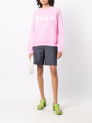 Pullover mit rundem ausschnitt Msgm pink