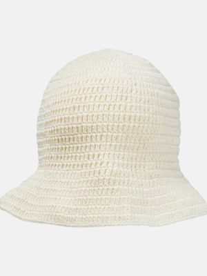 Bavlněný klobouk Anna Kosturova bílý