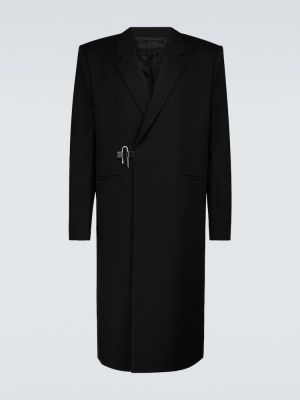 Μάλλινο παλτό Givenchy μαύρο