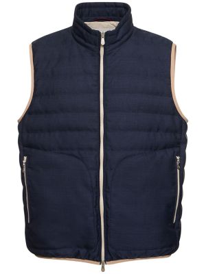 Ned zip ull vest Brunello Cucinelli blå