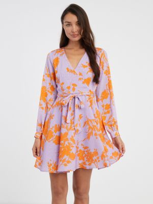 Kvetinové šaty Only fialová