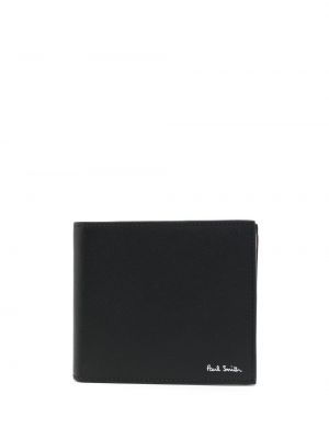 Usnjena denarnica s potiskom Paul Smith črna