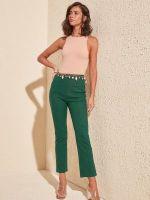 Zöld női nadrágok klasszikus
