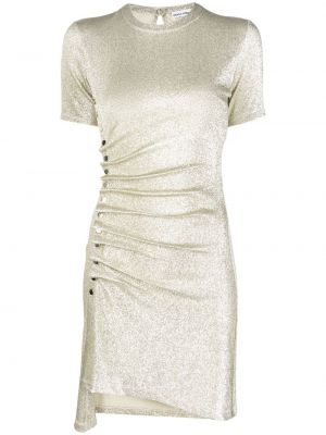 Sukienka mini asymetryczna Paco Rabanne złota
