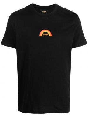 T-shirt mit stickerei Sandro schwarz