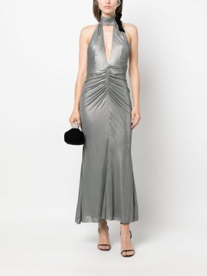 Večerní šaty Alessandra Rich stříbrné