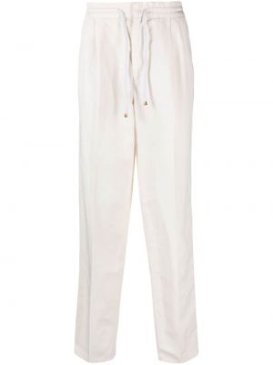 Pantaloni de in Brunello Cucinelli alb