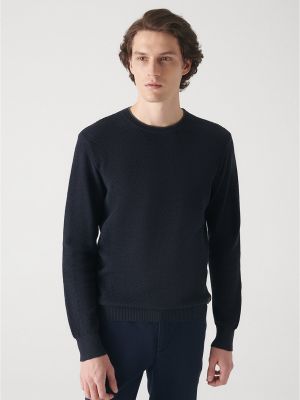 Kokvilnas džemperis Avva zils