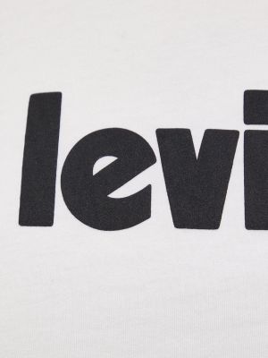 Koszulka bawełniana Levi's biała