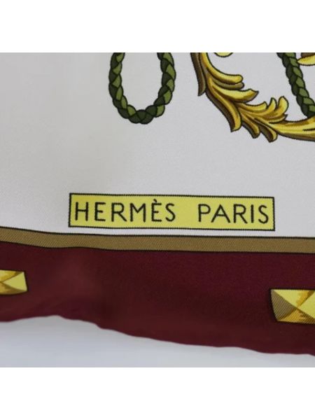 Jedwabna szal Hermès Vintage biała