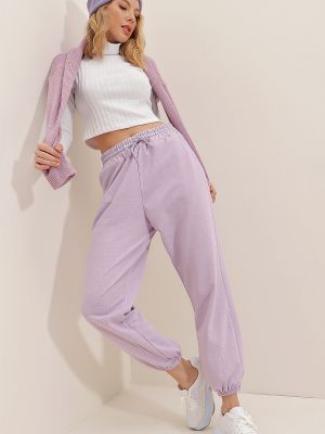 Sportovní kalhoty Trend Alaçatı Stili fialové
