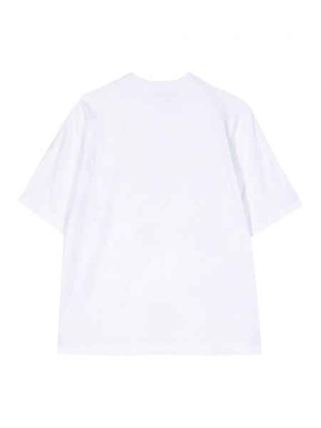 Bavlněné tričko s potiskem We11done bílé