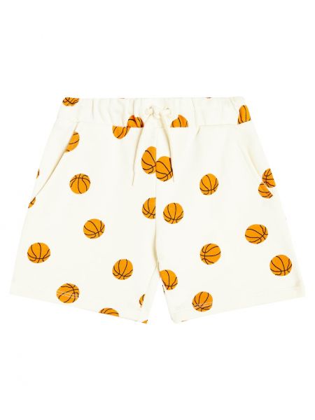 Jersey puuvilla shortsit pojille Mini Rodini valkoinen