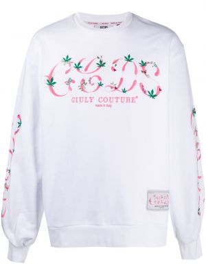 Sudadera con bordado de flores Gcds blanco