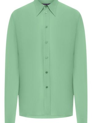Шелковая рубашка Ralph Lauren зеленая