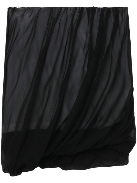Černé hedvábné mini sukně Helmut Lang