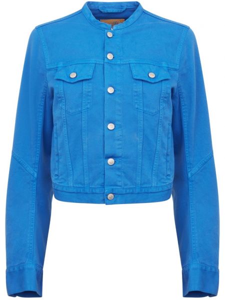 Jachetă lungă din bumbac Mm6 Maison Margiela albastru