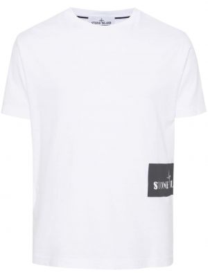 T-shirt mit print Stone Island weiß