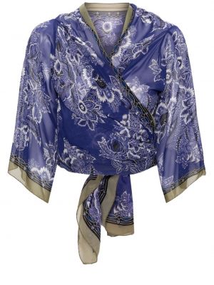 Bluza s cvjetnim printom s printom Etro plava