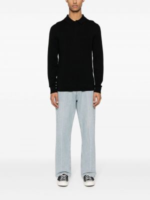 Siuvinėtas polo marškinėliai Calvin Klein juoda