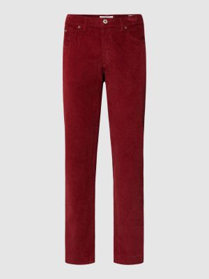 Spodnie sztruksowe Brax czerwone
