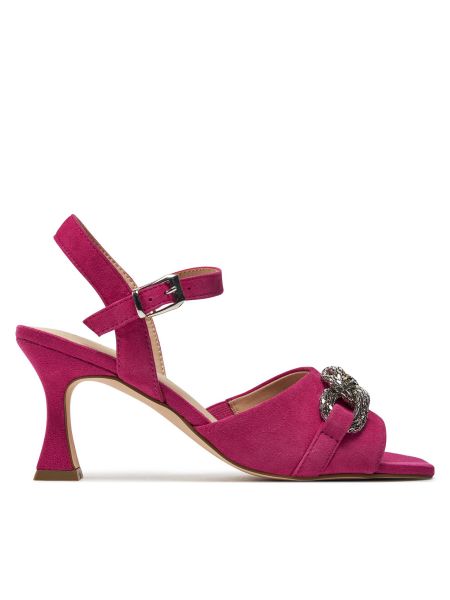 Sandale od brušene kože Caprice ružičasta