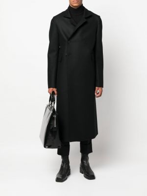 Manteau en laine Sapio noir