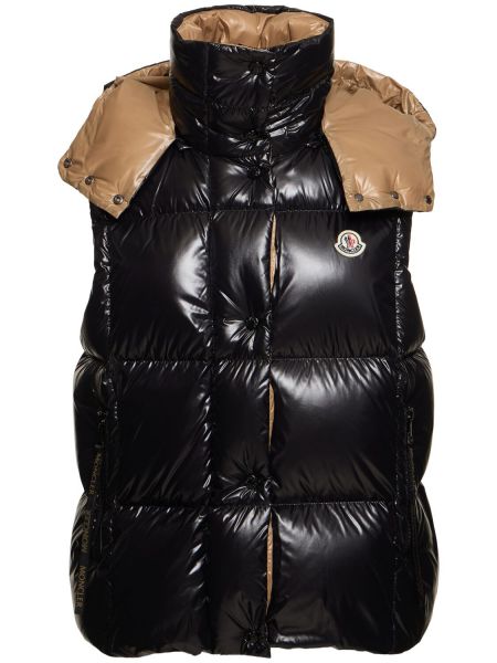 Väst i nylon i dun Moncler svart