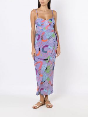 Sukně s abstraktním vzorem Brigitte fialové
