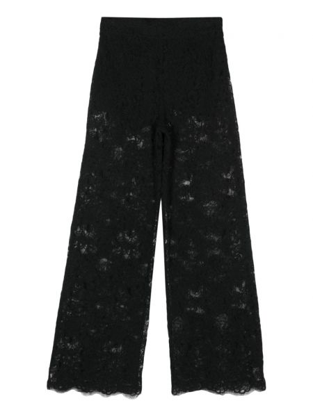 Pantalon large en dentelle Ermanno Scervino noir