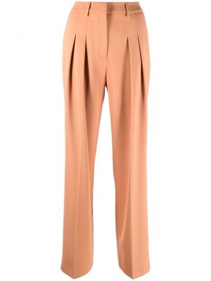 Plisirane ravne hlače Calvin Klein oranžna
