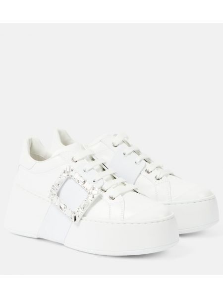 Läder sneakers Roger Vivier vit