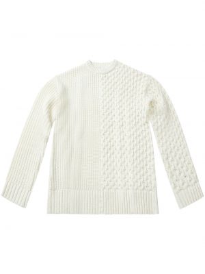 Плетен пуловер Altu бяло