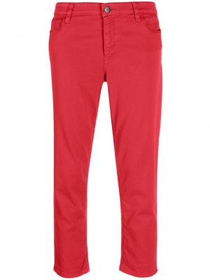 Панталон slim Prada Pre-owned червено