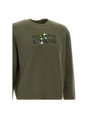 Sweter bawełniany Maison Kitsune zielony